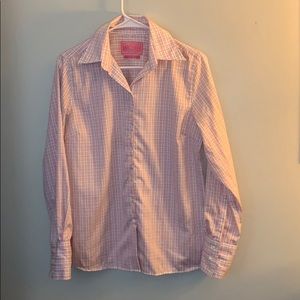 Charles Tyrwitt Pink Plaid Button  Sz 6US/10(UK)🦋